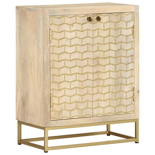Skænk med 2 låger 55x30x70 cm massivt mangotræ
