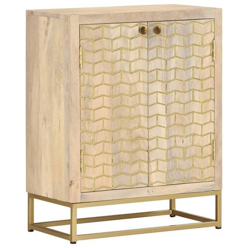 Skænk med 2 låger 55x30x70 cm massivt mangotræ
