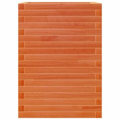 Plantekasse 50x50x68,5 cm massivt fyrretræ gyldenbrun