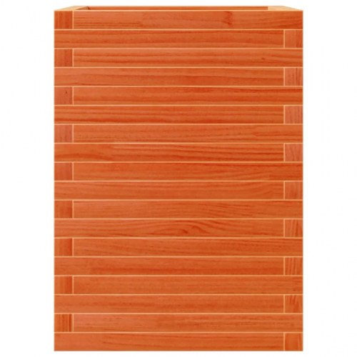 Plantekasse 50x50x68,5 cm massivt fyrretræ gyldenbrun