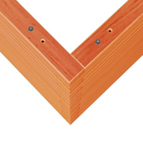 Plantekasse 50x50x68,5 cm massivt fyrretræ gyldenbrun