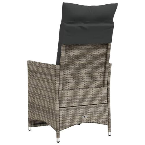 Havelænestole 2 stk. med hynder polyrattan grå
