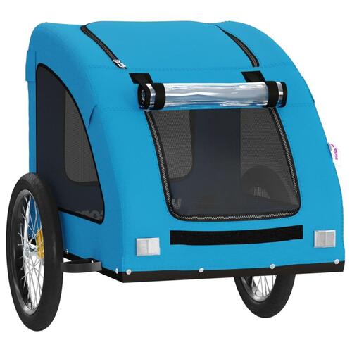 Cykeltrailer til kæledyr oxfordstof og jern blå