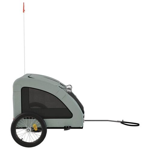Cykeltrailer til kæledyr oxfordstof og jern grå