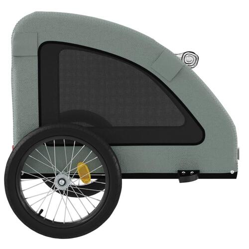 Cykeltrailer til kæledyr oxfordstof og jern grå