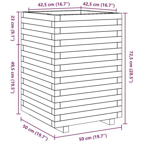 Plantekasse 50x50x72,5 cm massivt douglasgran