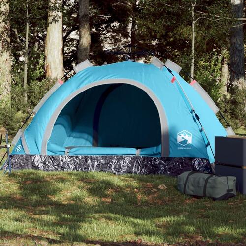 2-personers campingtelt vandafvisende quick-release blå