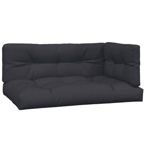 Hjørnemoduler til pallesofa 2 stk. med hynder massivt akacietræ