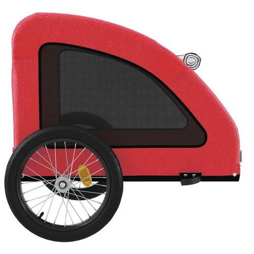 Cykeltrailer til kæledyr oxfordstof og jern rød