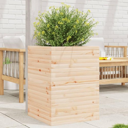 Plantekasse i massivt fyrretræ - 50 x 50 x 68,5 cm