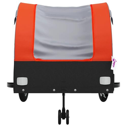 Cykelanhænger 45 kg jern sort og orange