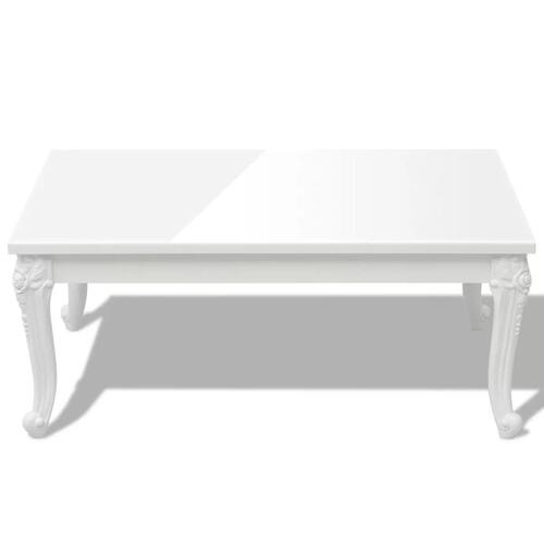 Sofabord 100 x 60 x 42 cm højglans hvid