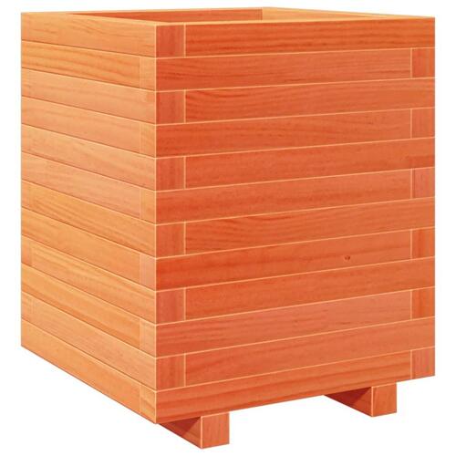 Plantekasse 40x40x49,5 cm massivt fyrretræ gyldenbrun