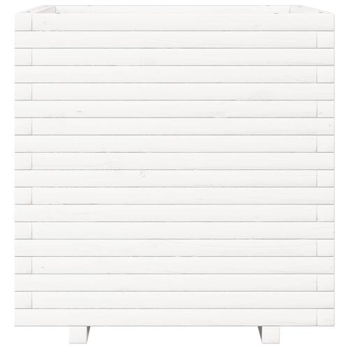 Plantekasse 70x70x72 cm massivt fyrretræ hvid