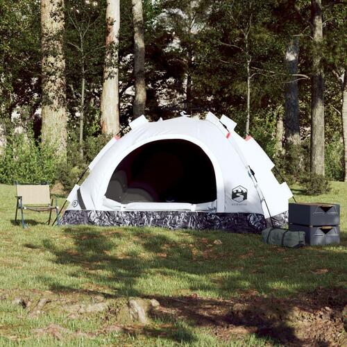 2-personers campingtelt vandafvisende quick-release mørklægning hvid