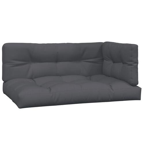 Hjørnemoduler til pallesofa 2 stk. med hynder massivt akacietræ