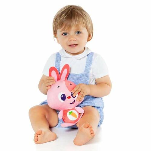 Bamse med Lyd Moltó Gusy luz Baby Bunny Pink 7,5 cm