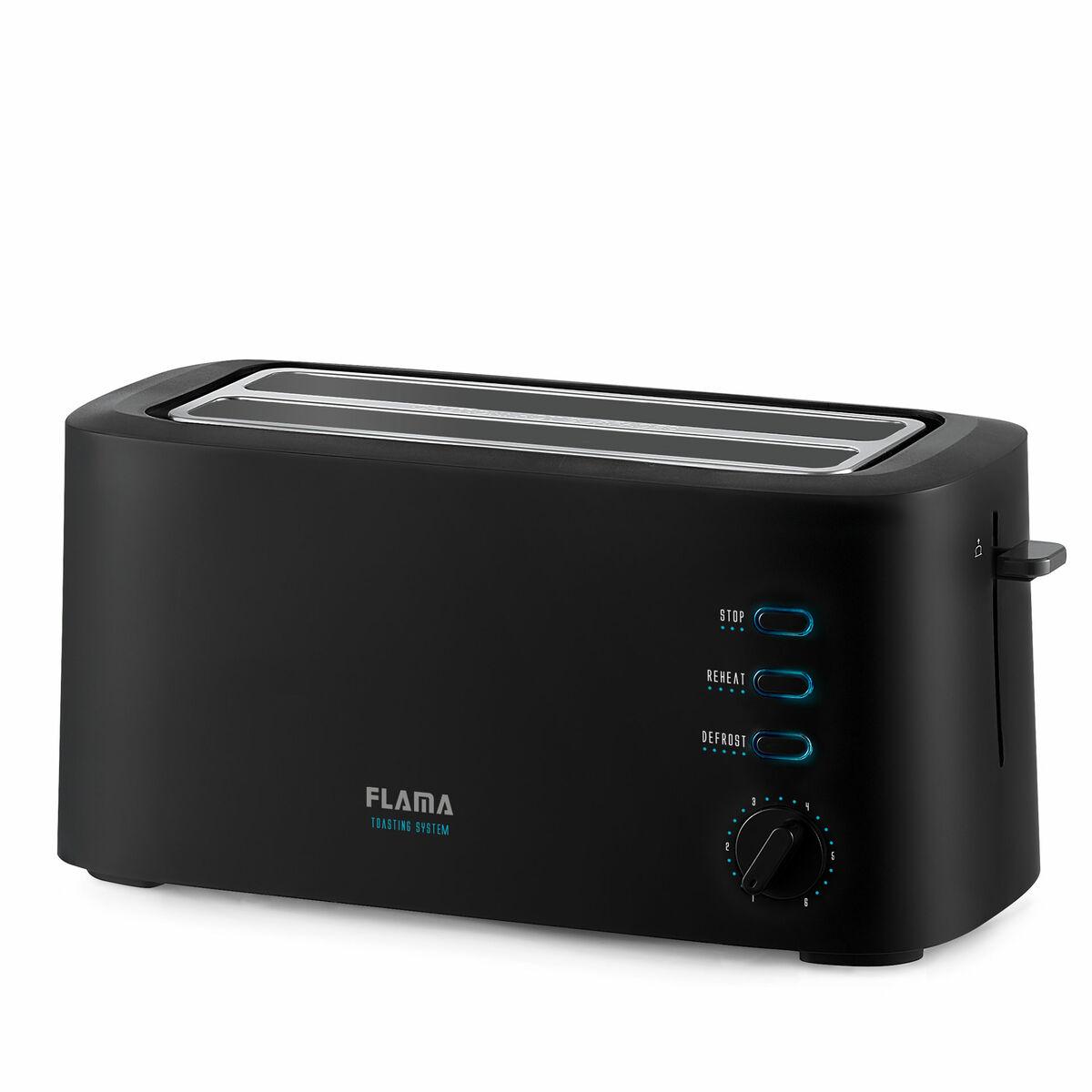 Flama 988FL brødrister - 1.630 W, 2 sprækker, sort