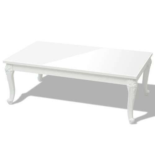Sofabord 115 x 65 x 42 cm højglans hvid