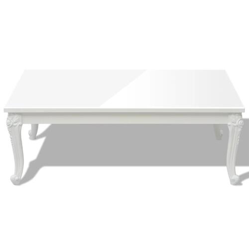 Sofabord 115 x 65 x 42 cm højglans hvid