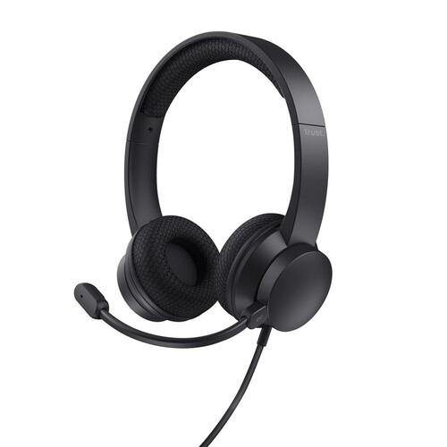 Hovedtelefoner med mikrofon Trust 25089 Sort