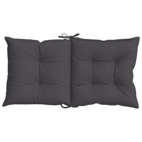 Stolehynder med lav ryg 6 stk. 100x50x7 cm stof antracitgrå