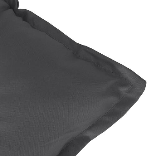 Stolehynder med lav ryg 6 stk. 100x50x7 cm stof antracitgrå