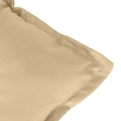 Stolehynder med lav ryg 6 stk. 100x50x7 cm stof beige