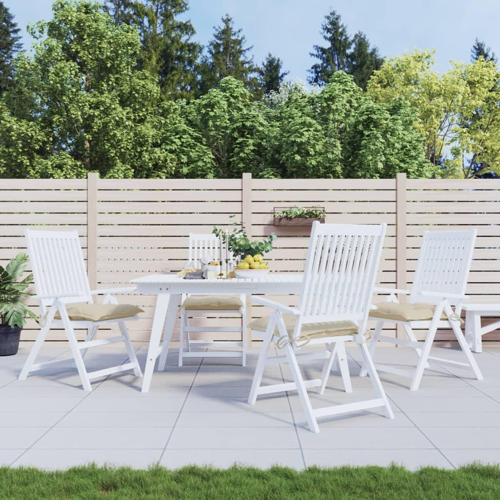 Stolehynder 4 stk. 40x40x7 cm oxfordstof beige billede