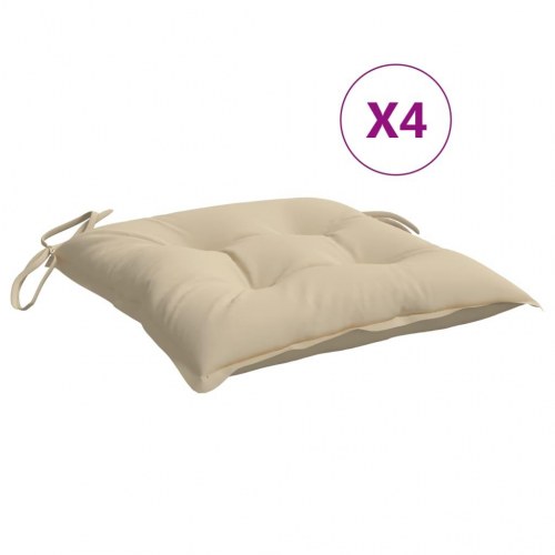 Stolehynder 4 stk. 40 x 40 x 7 cm - beige