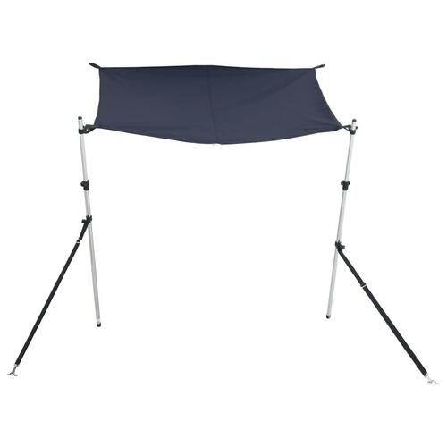 Solsejl til båd 170x170x(115-183) cm forlængerdel blå