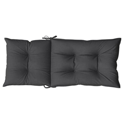 Stolehynder med høj ryg 6 stk. 120x50x7 cm stof antracitgrå