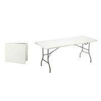 Sammenklappeligt bord Hvid Grå Polyetylen 180 x 70 x 74 cm