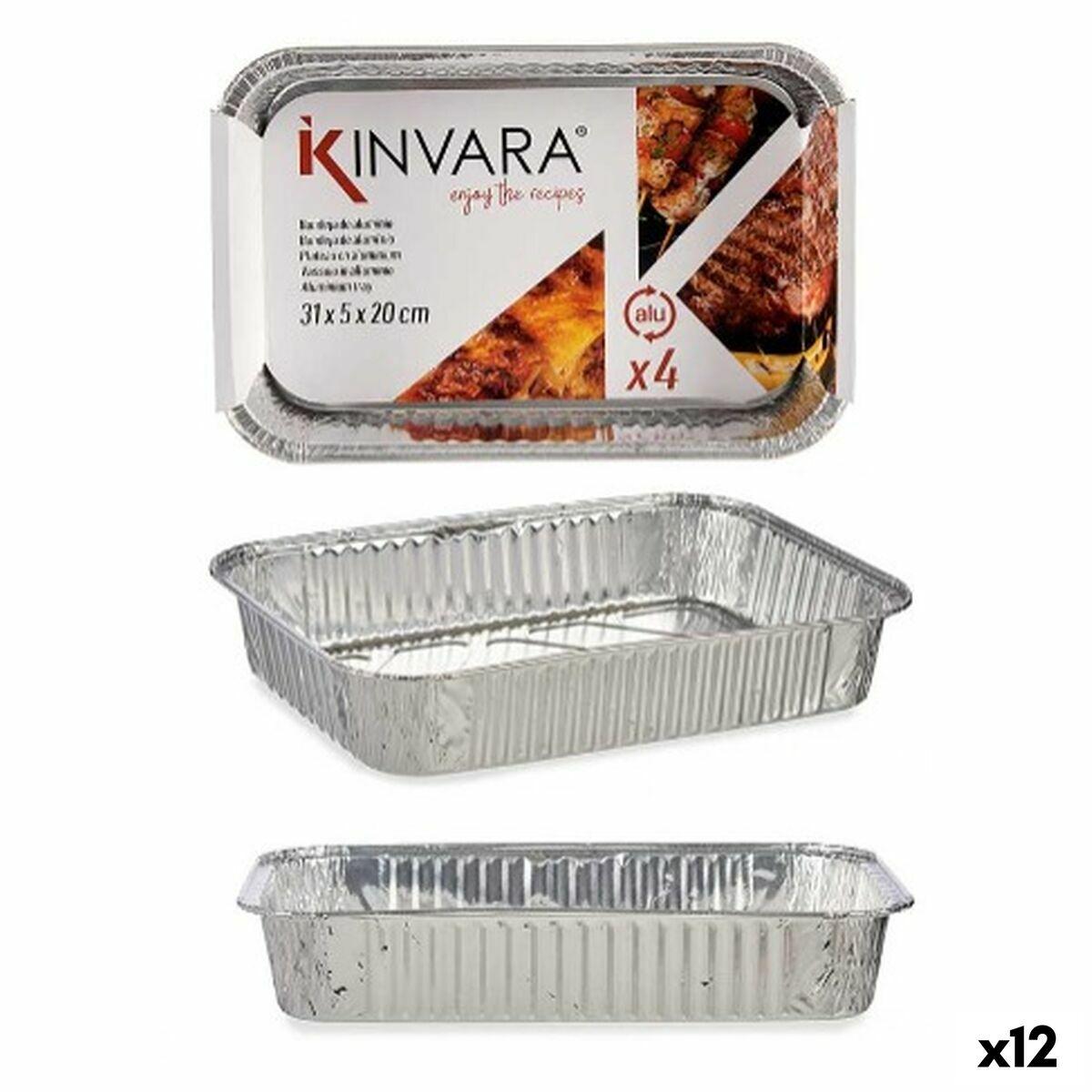 Drypbakker aluminium Kinvara - 12 stk (4 sæt)