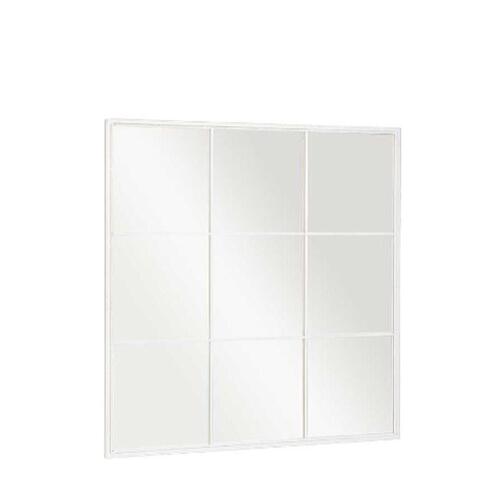 Vægspejl Hvid Metal Krystal Vindue 90 x 90 x 2 cm