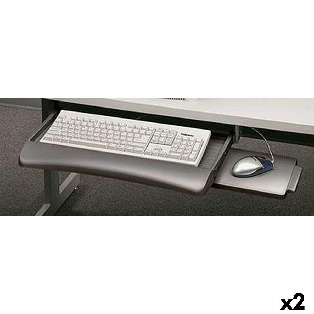 Fellowes 93804 tastaturbakke - grafit (2 enheder)