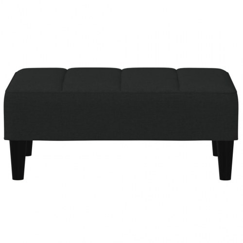2-personers sovesofa med fodskammel velour sort
