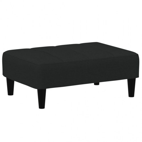 2-personers sovesofa med fodskammel velour sort