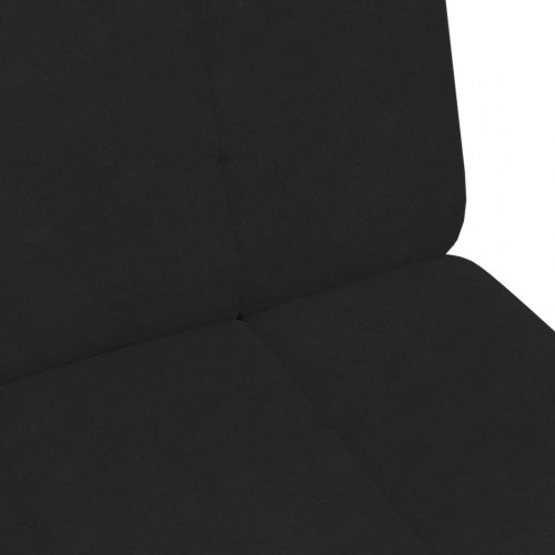 2-personers sovesofa med fodskammel velour sort