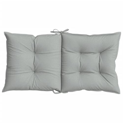 Stolehynder med lav ryg 2 stk. 100x50x7 cm stof lysegrå
