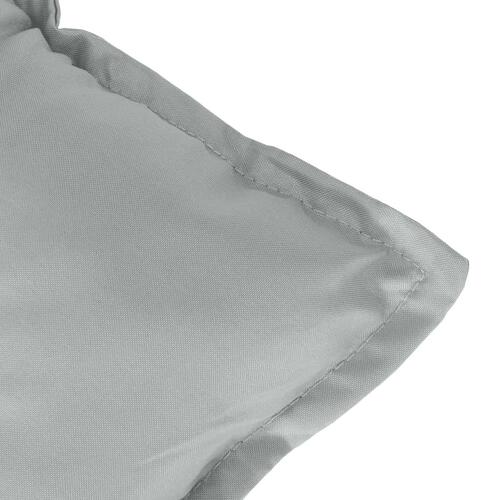 Stolehynder med lav ryg 2 stk. 100x50x7 cm stof lysegrå
