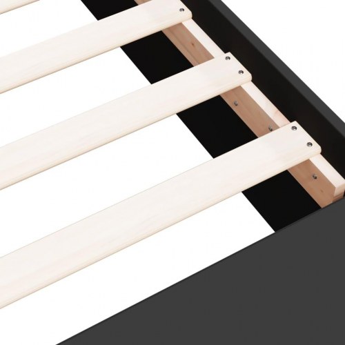 Sengestel med opbevaring 120 x 190 cm - sort