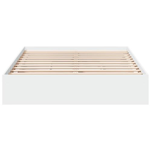 Sengeramme med skuffer 120x200 cm konstrueret træ hvid