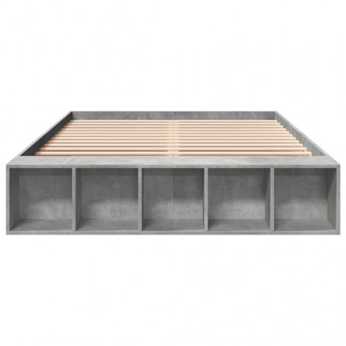 Sengestel 160 x 200 cm med opbevaring - betongrå