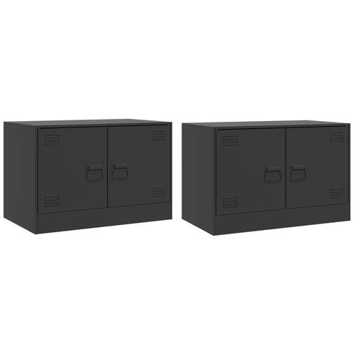 Tv-borde 2 stk. 67x39x44 cm stål sort