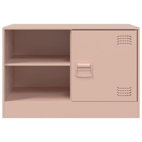 Tv-bord 67x39x44 cm stål lyserød
