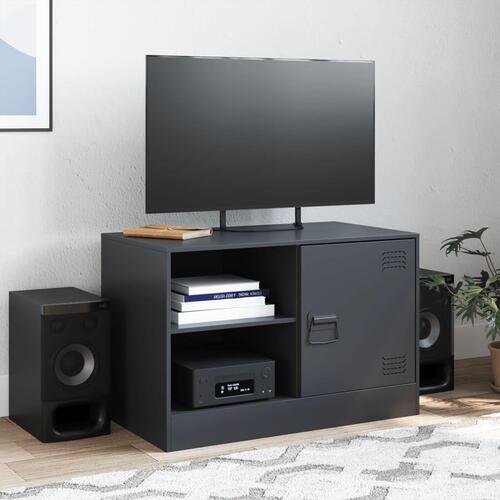 Tv-bord 67x39x44 cm stål sort
