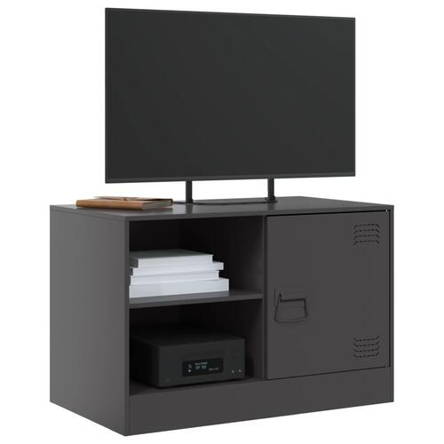 Tv-bord 67x39x44 cm stål sort