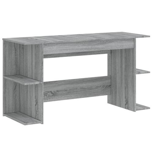 Skrivebord 140x50x75 cm konstrueret træ grå sonoma-eg