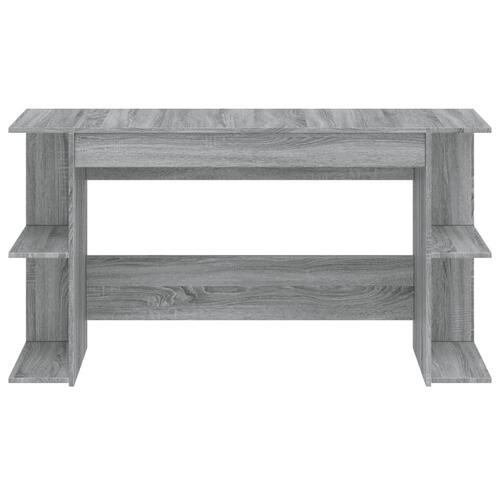 Skrivebord 140x50x75 cm konstrueret træ grå sonoma-eg